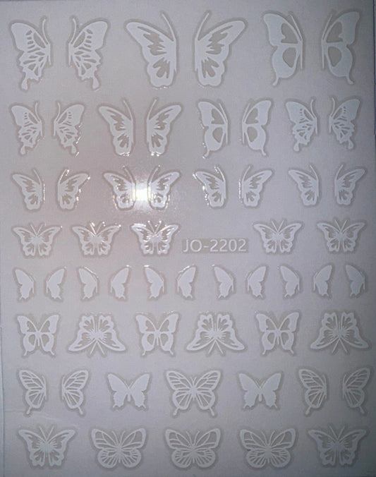 BUTTERFLY STICKER - WHITE