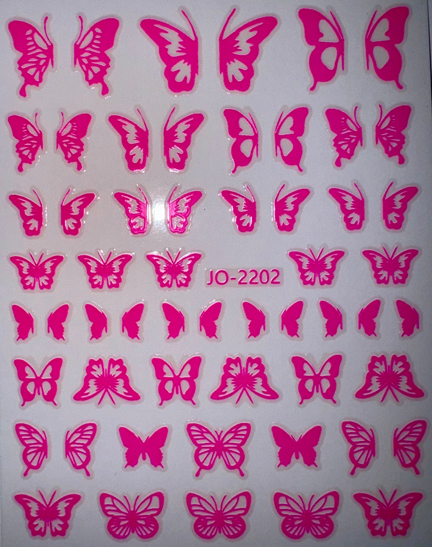 BUTTERFLY STICKER - HOT PINK