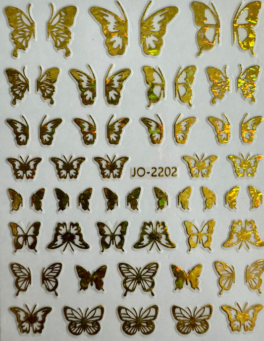 BUTTERFLY STICKER - GOLD