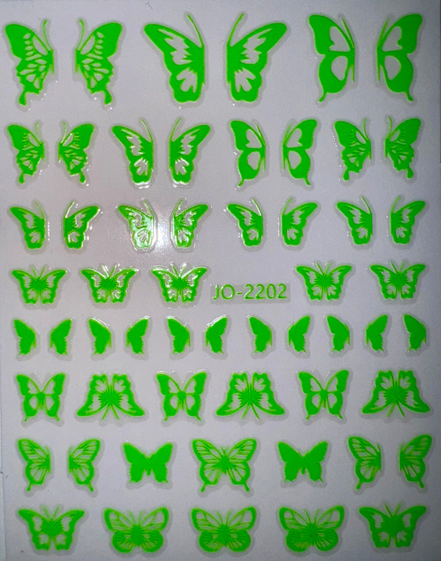 BUTTERFLY STICKER - NEON GREEN