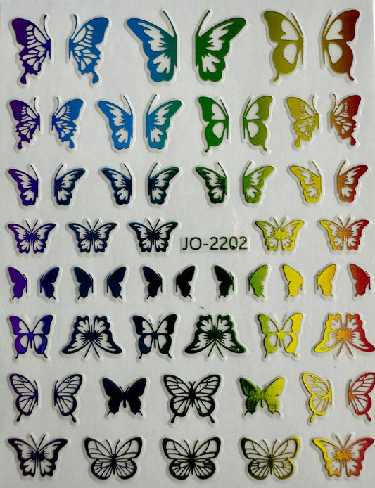 BUTTERFLY STICKER - RAINBOW