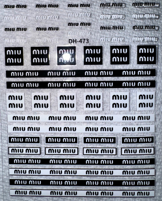 DESIGNER STICKER - MIU MIU