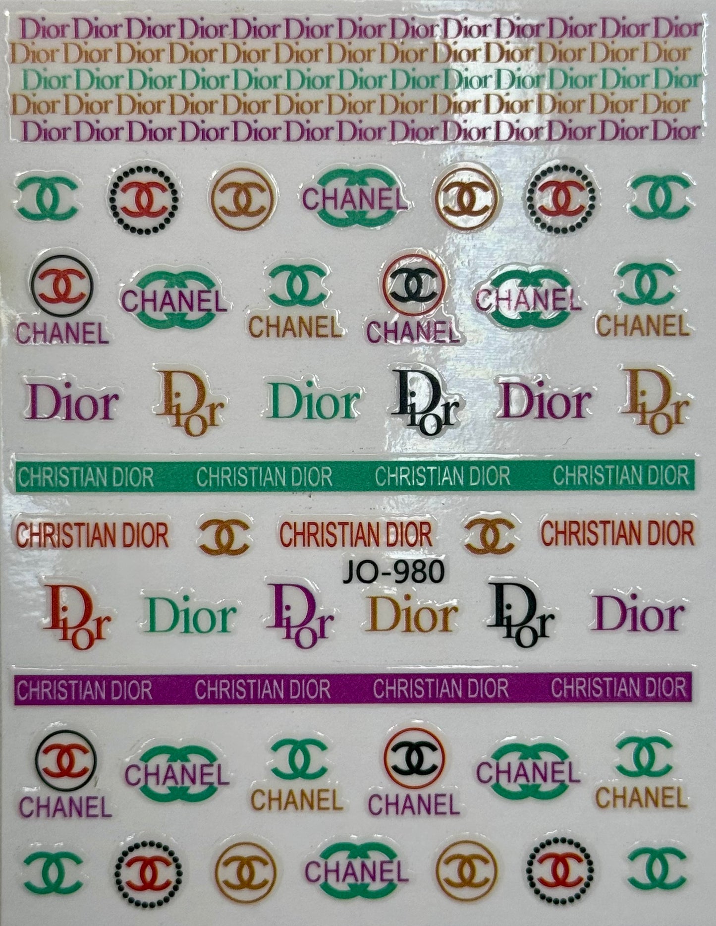 DESIGNER STICKER - DIOR, CHRISTIAN DIOR, CHANEL