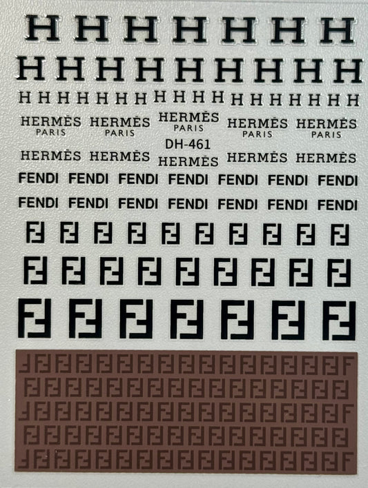 DESIGNER STICKER - HERMES & FENDI