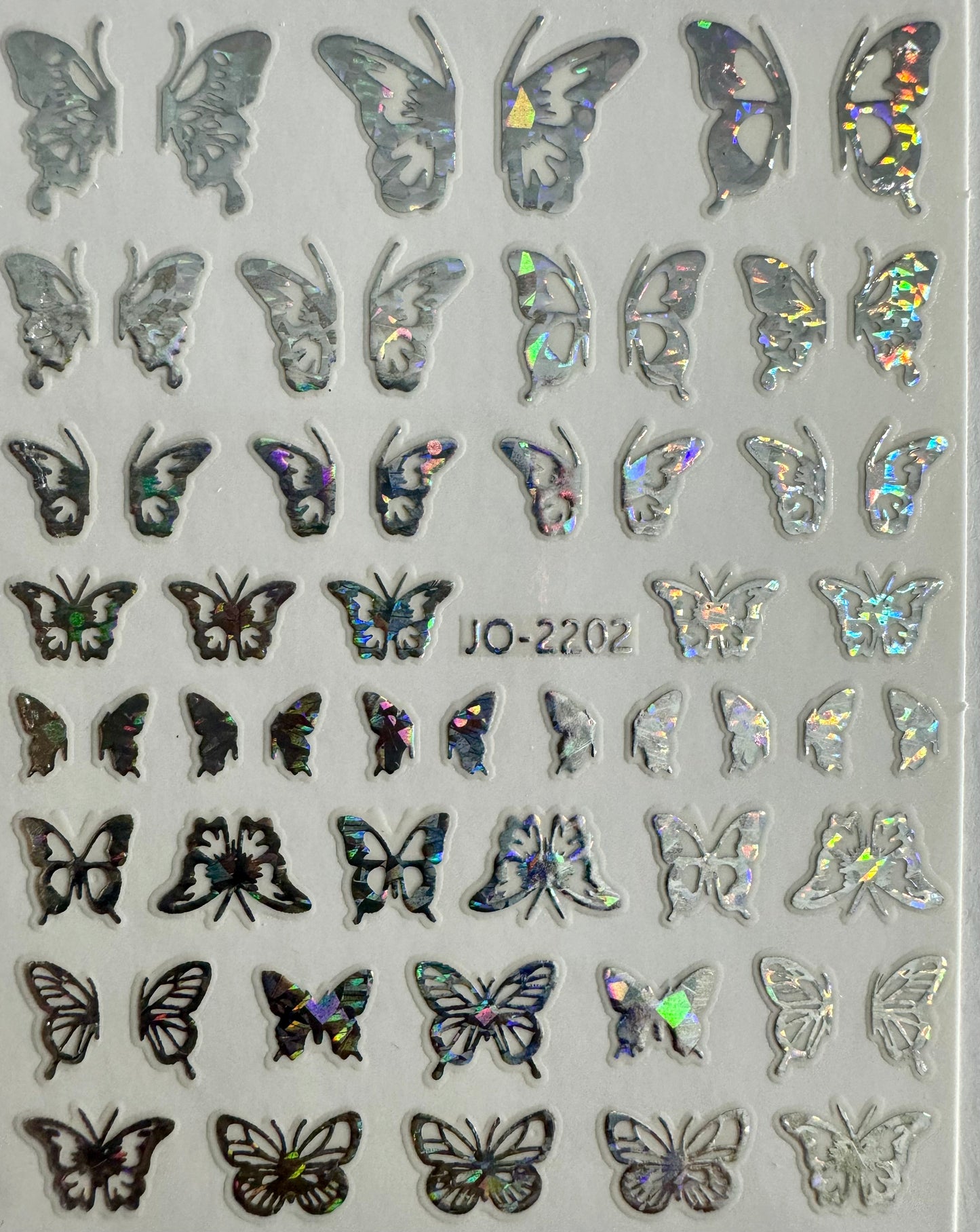 BUTTERFLY STICKER - METALLIC SILVER