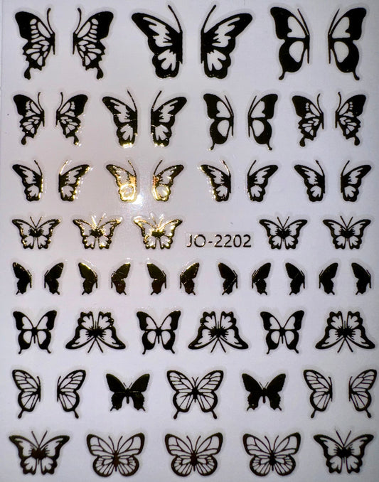 BUTTERFLY STICKER - GOLD