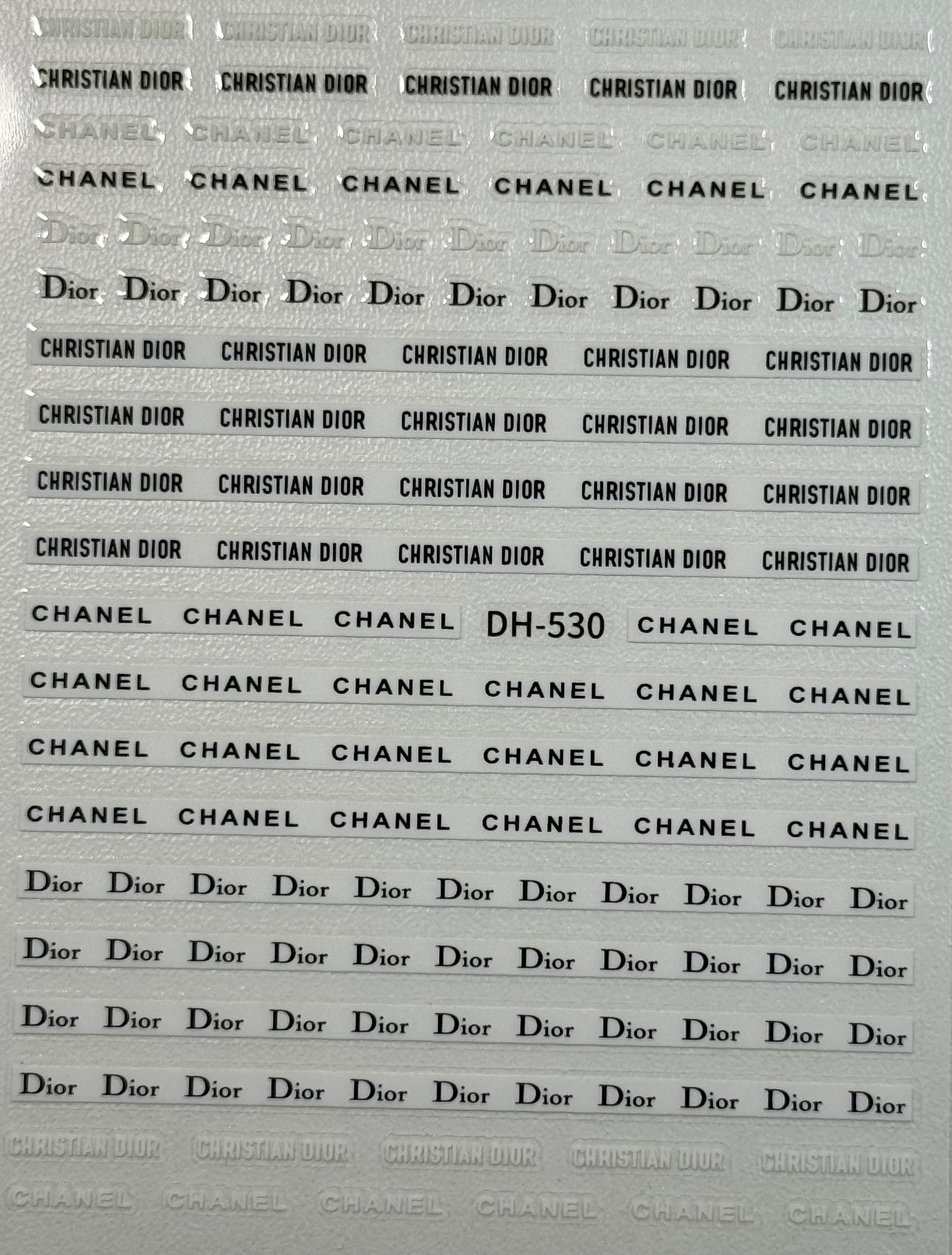 DESIGNER STICKER - CHRISTIAN DIOR, DIOR, CHANEL