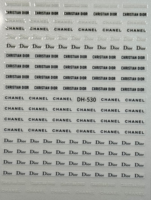 DESIGNER STICKER - CHRISTIAN DIOR, DIOR, CHANEL